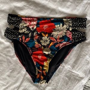 Floral High Waist Bikini Bottoms